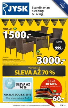 aktuální leták Jysk 25.6.2015-8.7.2015