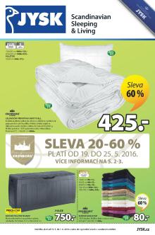 aktuální leták Jysk 19.5.2016-1.6.2016