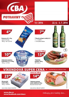 aktuální leták CBA 22.6.2016-3.7.2016