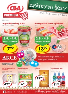 aktuální leták CBA 31.8.2016-6.9.2016