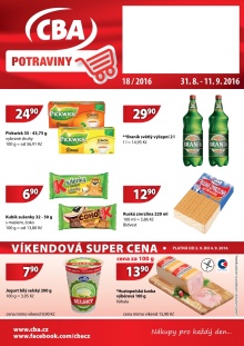 aktuální leták CBA 31.8.2016-11.9.2016