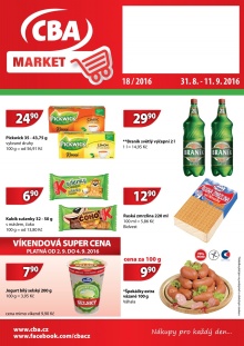 aktuální leták CBA 31.8.2016-11.9.2016