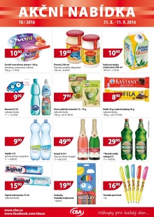 aktuální leták CBA 31.8.2016-11.9.2016