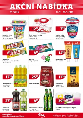 aktuální leták CBA 14.9.2016-25.9.2016