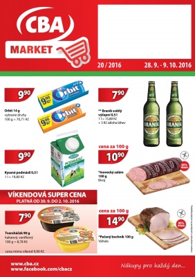 aktuální leták CBA 28.9.2016-9.10.2016