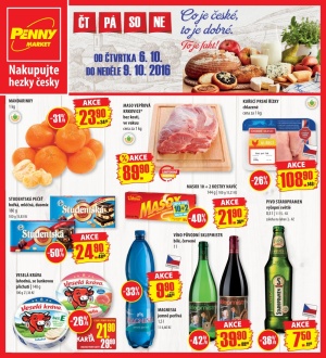 aktuální leták Penny Market 6.10.2016-9.10.2016