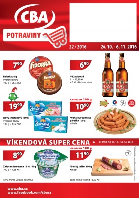 aktuální leták CBA 26.10.2016-6.11.2016