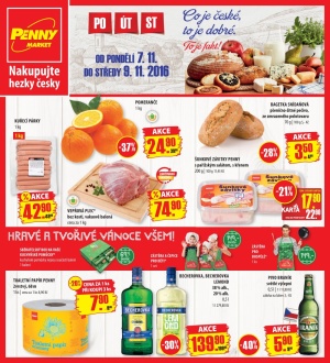 aktuální leták Penny Market 7.11.2016-9.11.2016