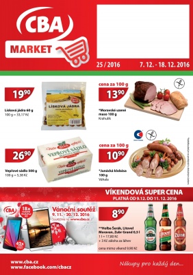 aktuální leták CBA 7.12.2016-18.12.2016