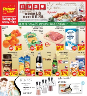 aktuální leták Penny Market 8.12.2016-11.12.2016