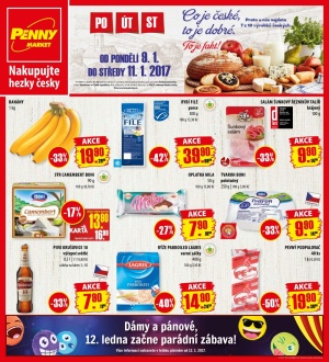 aktuální leták Penny Market 9.1.2017-11.1.2017