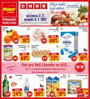 aktuální leták Penny Market 2.2.2017-5.2.2017