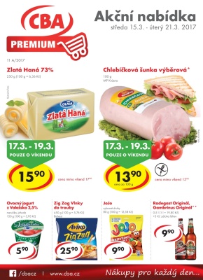 aktuální leták CBA 15.3.2017-21.3.2017