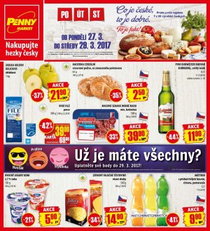 aktuální leták Penny Market 27.3.2017-29.3.2017