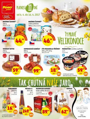 aktuální leták Penny Market 6.4.2017-16.4.2017