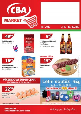 aktuální leták CBA 2.8.2017-13.8.2017