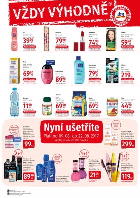 aktuální leták dm drogerie 9.8.2017-5.9.2017