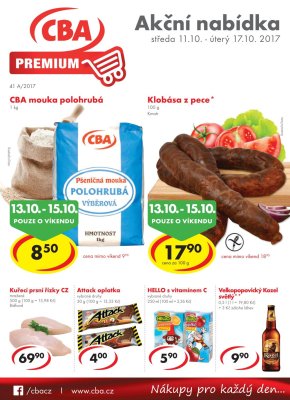 aktuální leták CBA 11.10.2017-17.10.2017