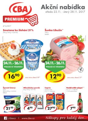 aktuální leták CBA 22.11.2017-28.11.2017