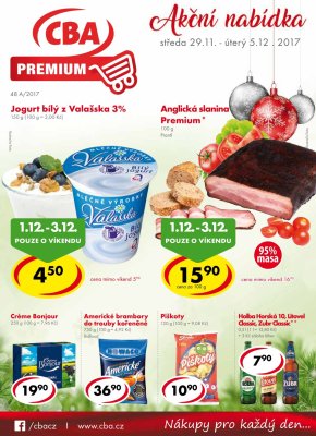 aktuální leták CBA 29.11.2017-5.12.2017