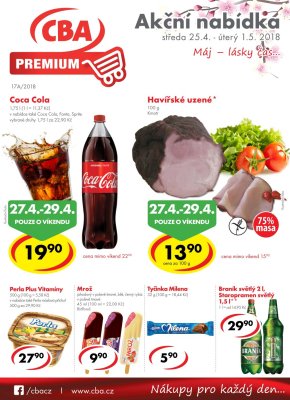aktuální leták CBA 25.4.2018-1.5.2018