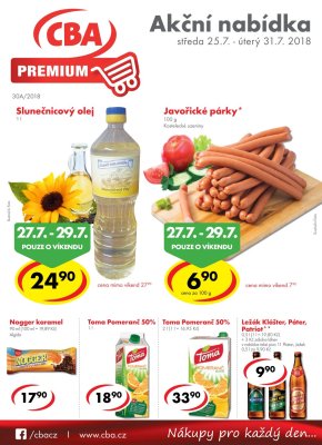 aktuální leták CBA 25.7.2018-31.7.2018