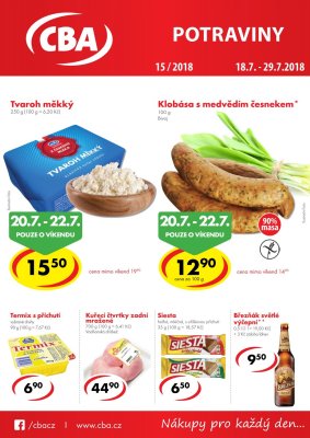 aktuální leták CBA 18.7.2018-29.7.2018
