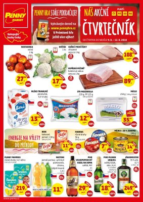 aktuální leták Penny Market 9.8.2018-12.8.2018