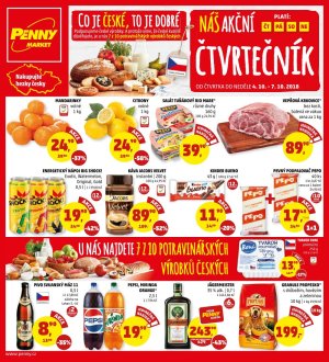 aktuální leták Penny Market 4.10.2018-7.10.2018