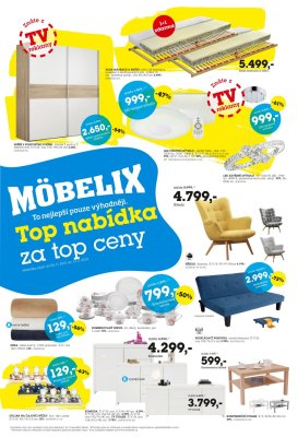 aktuální leták Möbelix 5.11.2018-13.11.2018
