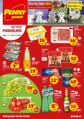 aktuální leták Penny Market 11.3.2019-13.3.2019