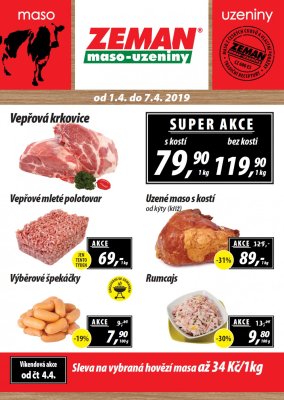 aktuální leták ZEMAN maso - uzeniny 1.4.2019-7.4.2019