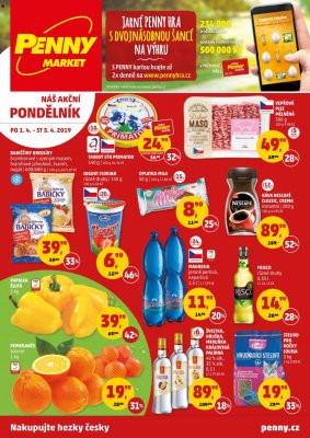 aktuální leták Penny Market 1.4.2019-3.4.2019