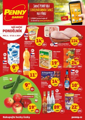 aktuální leták Penny Market 8.4.2019-10.4.2019