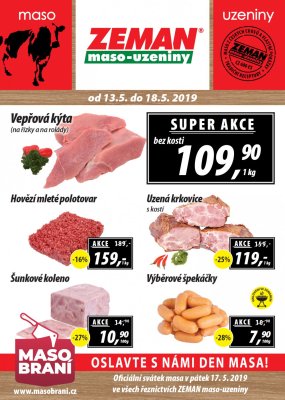 aktuální leták ZEMAN maso - uzeniny 13.5.2019-18.5.2019