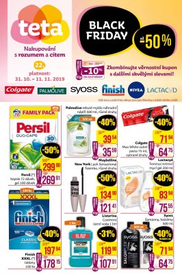 aktuální leták Teta drogerie 31.10.2019-11.11.2019