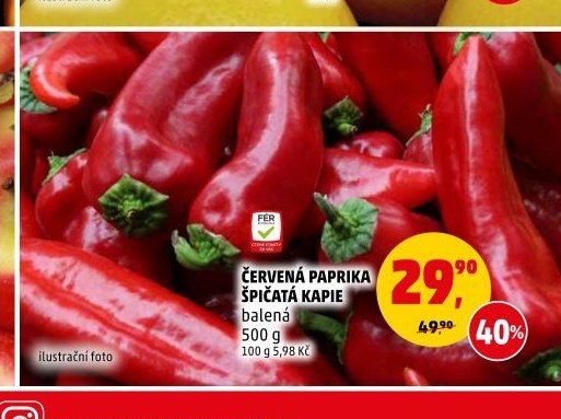 ČERVENÁ PAPRIKA ŠPIČATÁ KAPIE