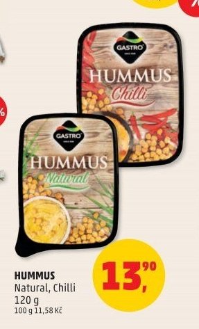 HUMMUS Natural, Chilli 120 g