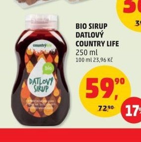 BIO SIRUP DATLOVÝ COUNTRY LIFE