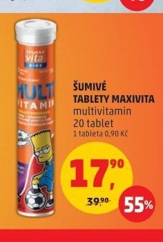 ŠUMIVÉ TABLETY MAXIVITA Kids Multivitamin