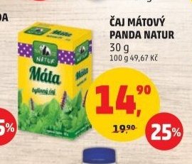 ČAJ MÁTOVÝ PANDA NATUR 30 g