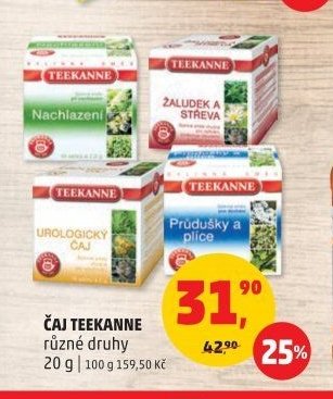 ČAJ TEEKANNE různé druhy 20 g