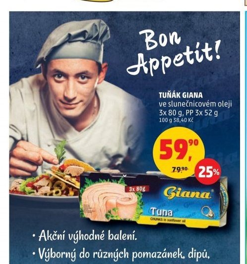 TUŇÁK GIANA ve slunečnicovém oleji