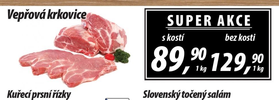 Vepřová krkovice s kostí