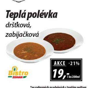 Teplá polévka dršťková, zabijačková