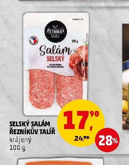 SELSKÝ SALÁM ŘEZNÍKŮV TALÍŘ 100 g