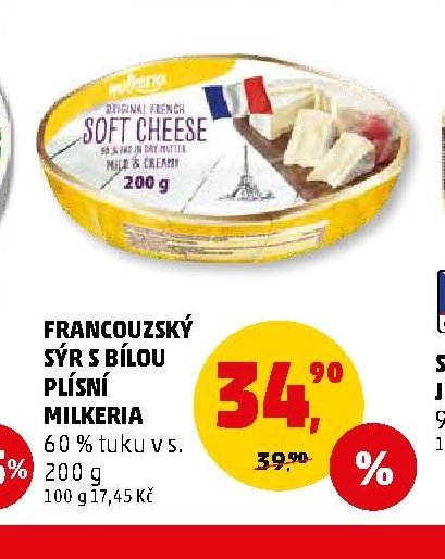 FRANCOUZSKÝ SÝR S BÍLOU PLÍSNÍ MILKERIA