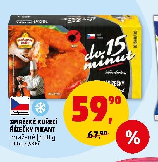 SMAŽENÉ KUŘECÍ ŘÍZEČKY PIKANT