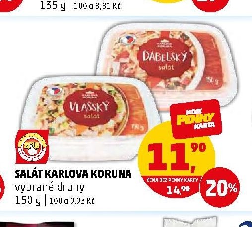 SALÁT KARLOVA KORUNA vybrané druhy