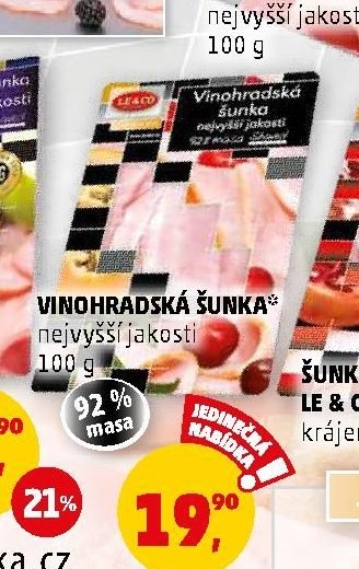VINOHRADSKÁ ŠUNKA nejvyšší jakosti 100 g